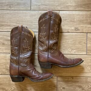 TONY LAMA BOOTS STYLE 6284 Brown WESTERN COWBOY SIZE 9 D